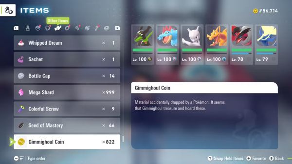 Hướng dẫn cách tiến hóa Gimmighoul thành Gholdengo trong Pokemon Legends: Z-A