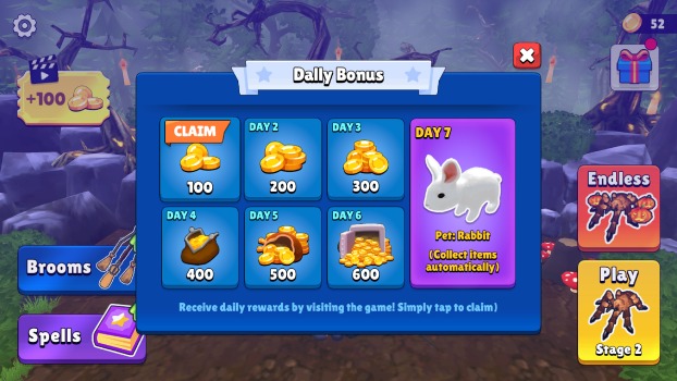 Phần thưởng hằng ngày.