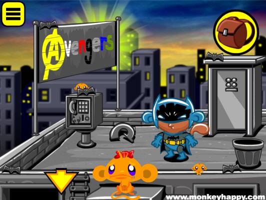 Chơi game Chú khỉ buồn: Biệt đội anh hùng - GameVui.vn