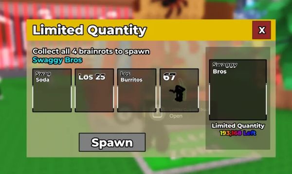 Cách sở hữu Swaggy Bros trong Steal a Brainrot