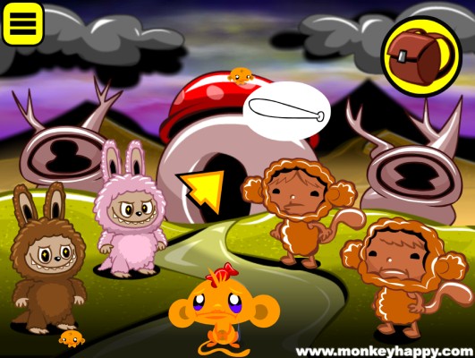 Tìm kiếm đồ vật cho các chú khỉ và Labubu.