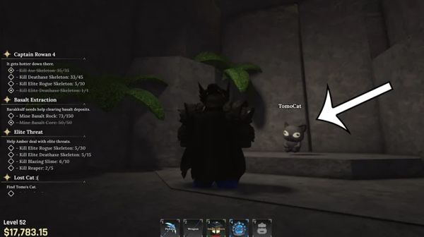 Vị trí con mèo bị lạc của Tomo