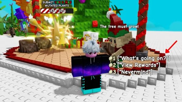 Cách tham gia sự kiện Christmas Tree trong Grow a Garden