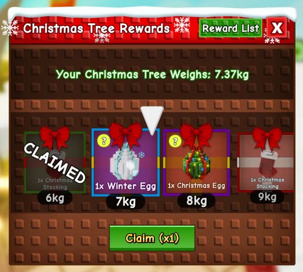 Tất cả phần thưởng trong sự kiện Christmas Tree