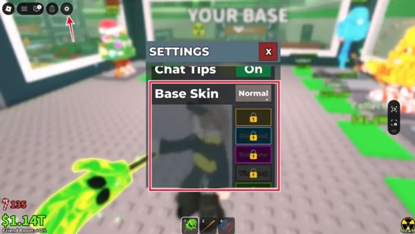 Hướng dẫn cách thay đổi Base Skins trong Steal a Brainrot