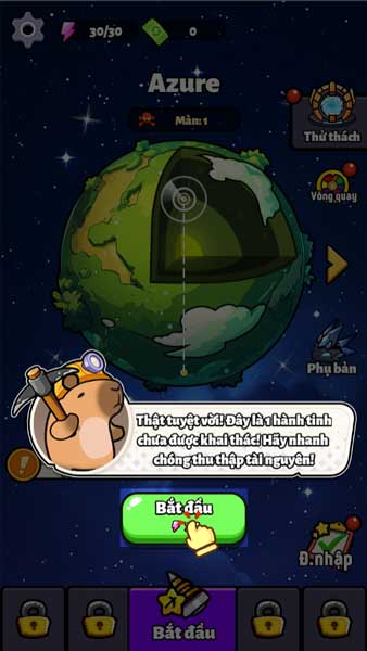 Chơi game Capybara khai thác mỏ - GameVui