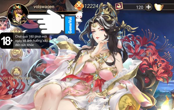 Chạm vào ảnh đại diện