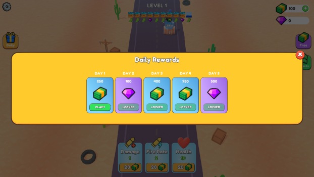 Phần thưởng hằng ngày hấp dẫn.