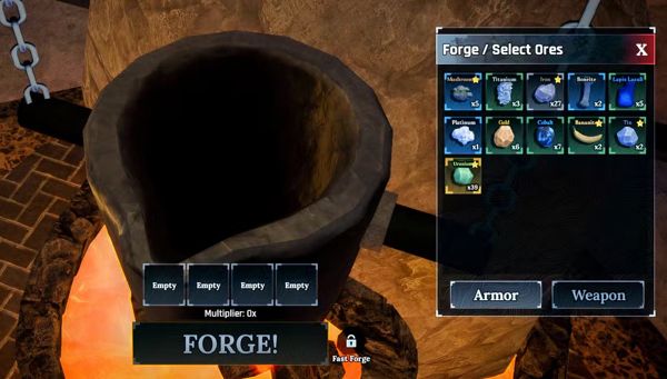 Cách sử dụng Uranium trong The Forge