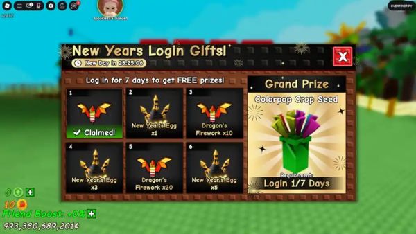 Cách nhận New Year’s Egg trong Grow a Garden 