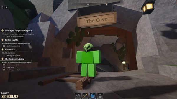 Địa điểm tìm thấy Miner Shards trong The Forge