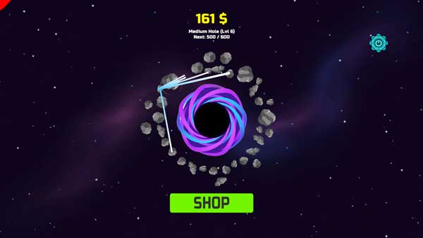 Nâng cấp sức mạnh để phá hủy vật thể trong vũ trụ