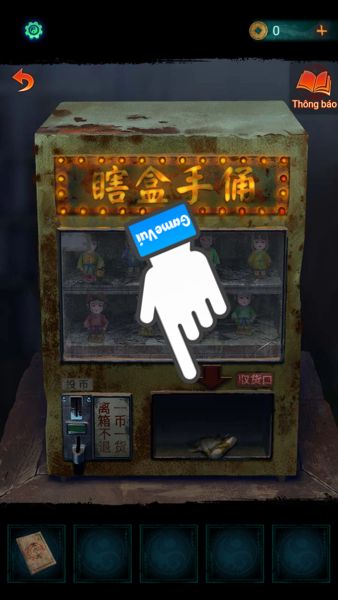 Bỏ đồng xu vào máy