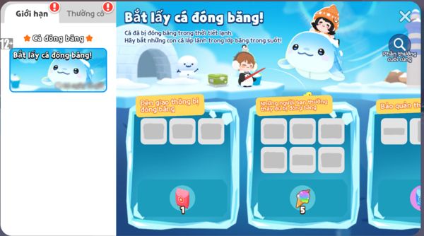 Bắt lấy cá đóng băng