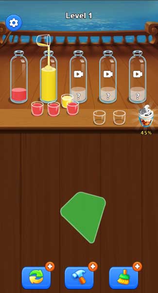 Các cốc trống sẽ đặt ở bên ngoài để dự trữ