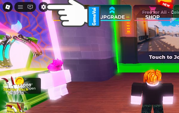 Nhấn vào bánh răng