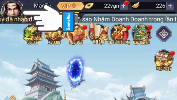 Chạm vào ảnh đại diện