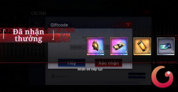 Phần thưởng đổi code