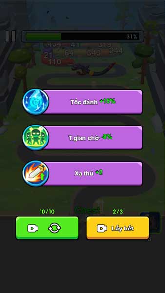 Các loại Buff cũng phân chia sức mạnh dựa trên màu sắc