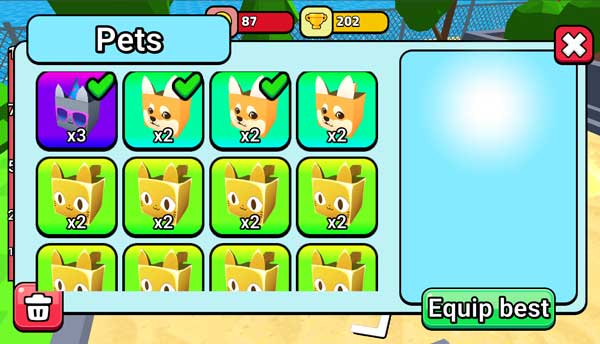 Pet sẽ giúp Obby tăng cao giá trị phần thưởng