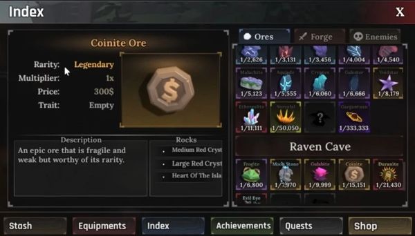 Cách khai thác Coinite trong The Forge