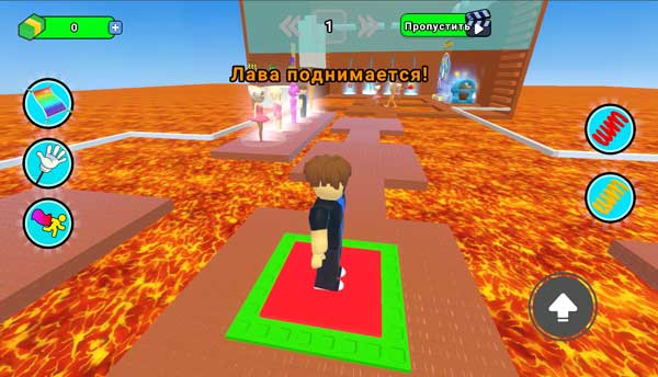 Chơi game Obby Parkour tháp Lava - GameVui