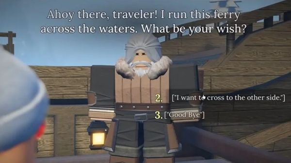 Cày Coinites và ghé thăm NPC Ferry Operator 