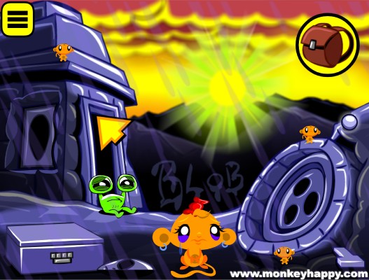 Chơi game Chú khỉ buồn: Mưa giông - GameVui.vn