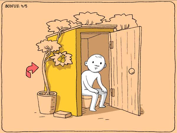 Thì ra Luig trốn ở bên trong cánh cửa