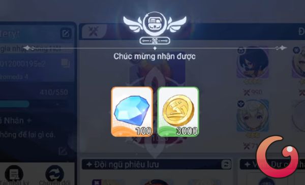 Phần thưởng đổi code