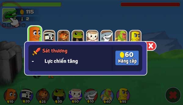 Dùng đồng xu để nâng cấp sức mạnh Brainrot