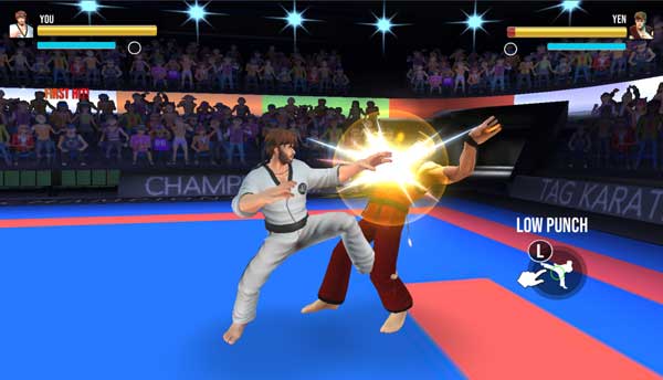 Điều khiển võ sĩ tung chiêu đòn đánh và kết hợp Combo