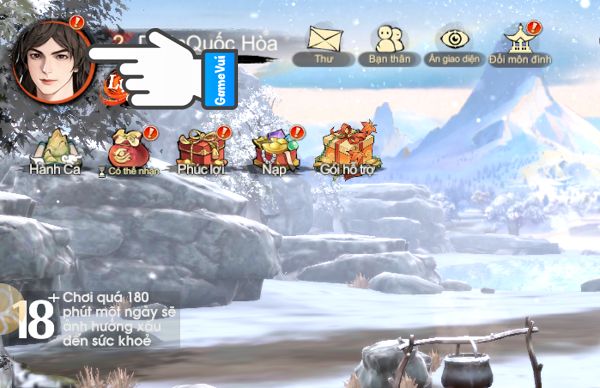 Chạm vào ảnh đại diện