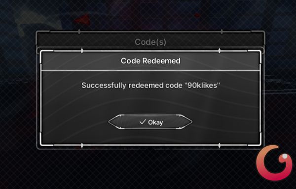 Successfully redeemed code