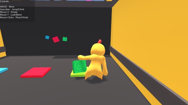 Đưa các khối vuông có cùng màu mới nút bấm để mở khoá cánh cửa.