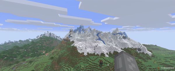 Snowy Taiga And Separated Mountains