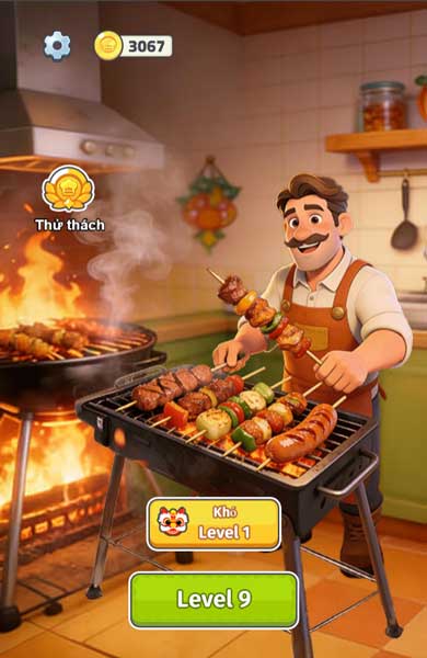 Chơi game Sắp xếp BBQ - GameVui