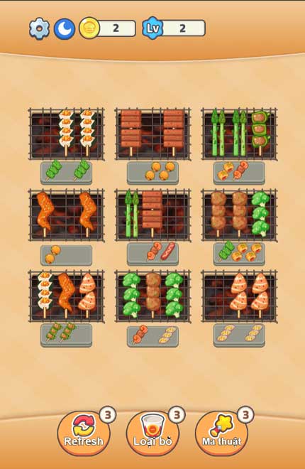 Đối mặt với thử thách sắp xếp que xiên nướng BBQ hấp dẫn