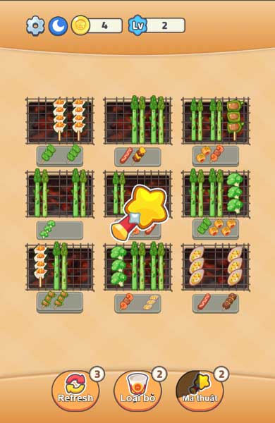 Dùng phép thuật để nhanh chóng ghép que xiên nướng