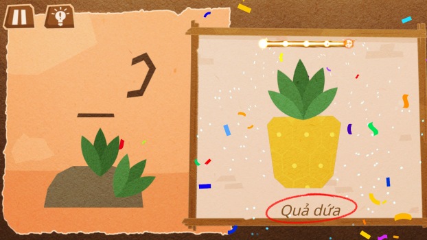 Ghép giấy theo yêu cầu để hoàn thành.