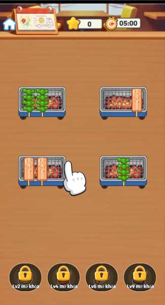 Ghép 3 vật phẩm giống nhau để loại bỏ và ghi điểm