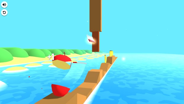 Điều khiển đường bay của kiếm để cắt qua các vật thể.