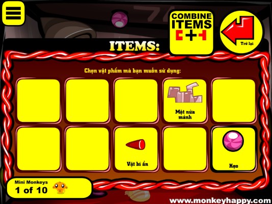 Ghép hoặc sử dụng các vật phẩm.