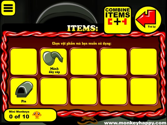 Ghép hoặc sử dụng các vật phẩm.