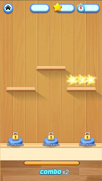 Ghép 3 món đồ giống nhau trên cùng 1 kệ để loại bỏ chúng