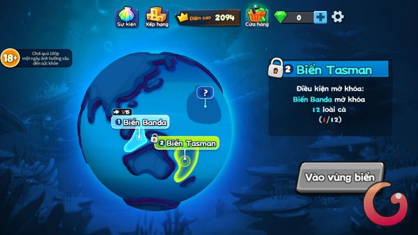 Mở khóa các khu vực khác nhau