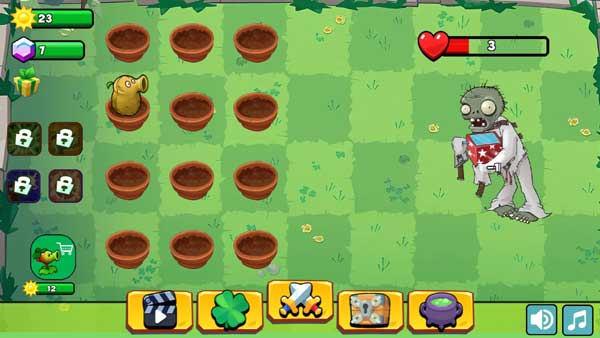 Đặt vào vị trí và cây hoa quả sẽ tự tấn công xác sống