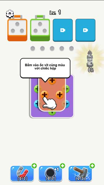 Chơi game Tháo ốc vít giải đố - GameVui