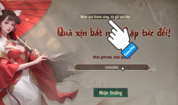 Nhận quà thành công