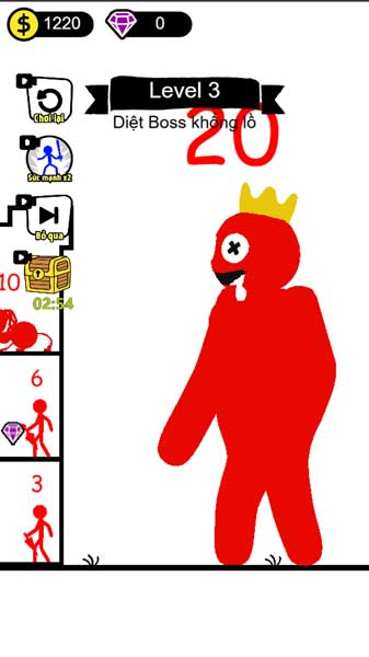 Đối mặt với trùm Boss hùng mạnh